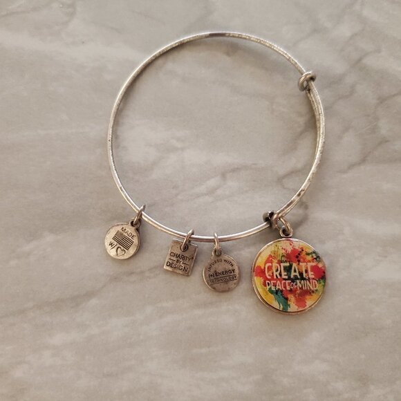 Alex and Ani Jewelry - Alex and Ani Create Peace of Mind Expandable Charm Bracelet